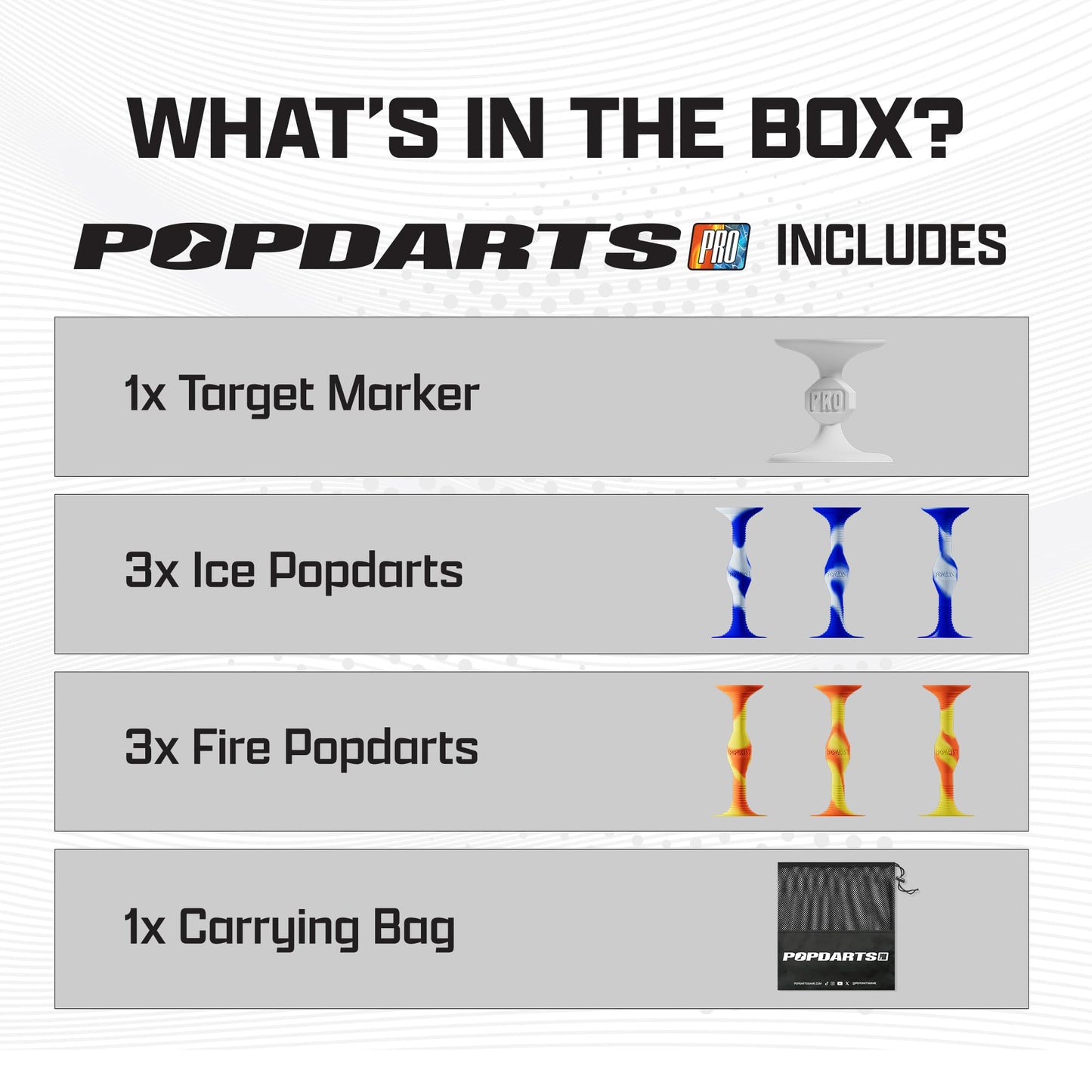 Popdarts PRO Pack Game Set (Fire & Ice) - Indoor, Outdoor Suction Cup Throwing Game - Competition with a POP