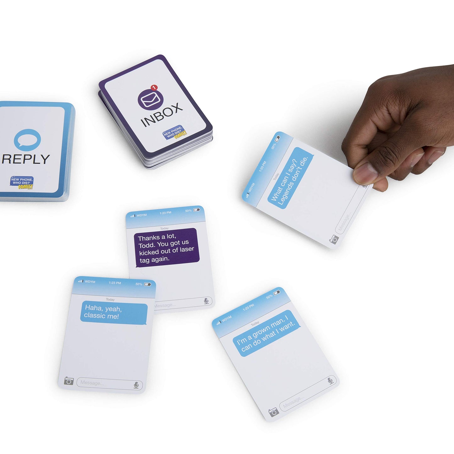 WHAT DO YOU MEME? New Phone, Who Dis? Family Edition - The Text Message Family Party Game, Easter Basket Stuffers